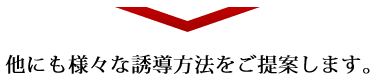 様々な誘導方法をご提案します。